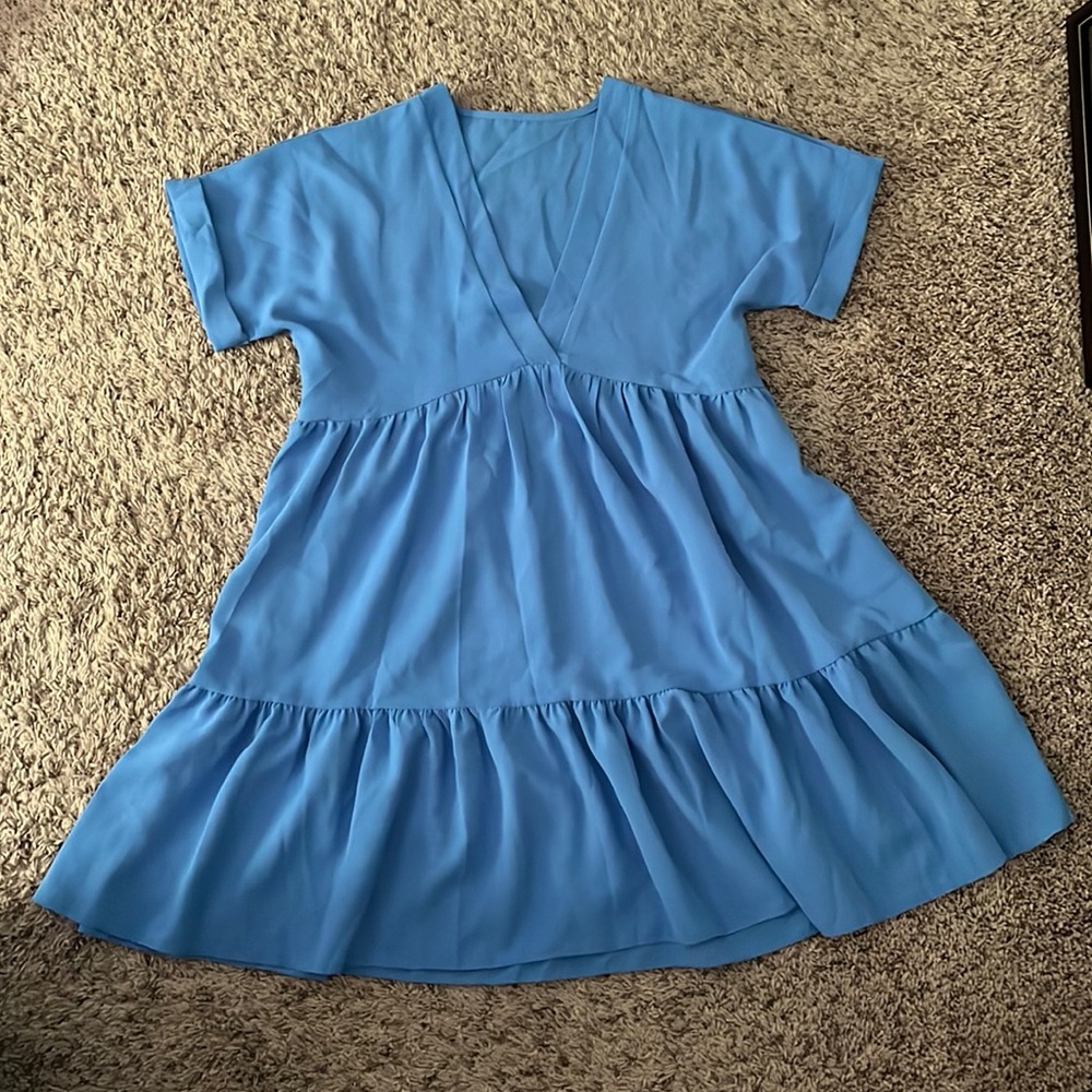 Blue Baby Doll Dress